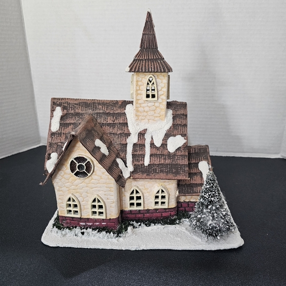 🎁 Silvestri Hearthstone Village "Hearthston Chapel" Holiday Christmas Vintage - Picture 8 of 15